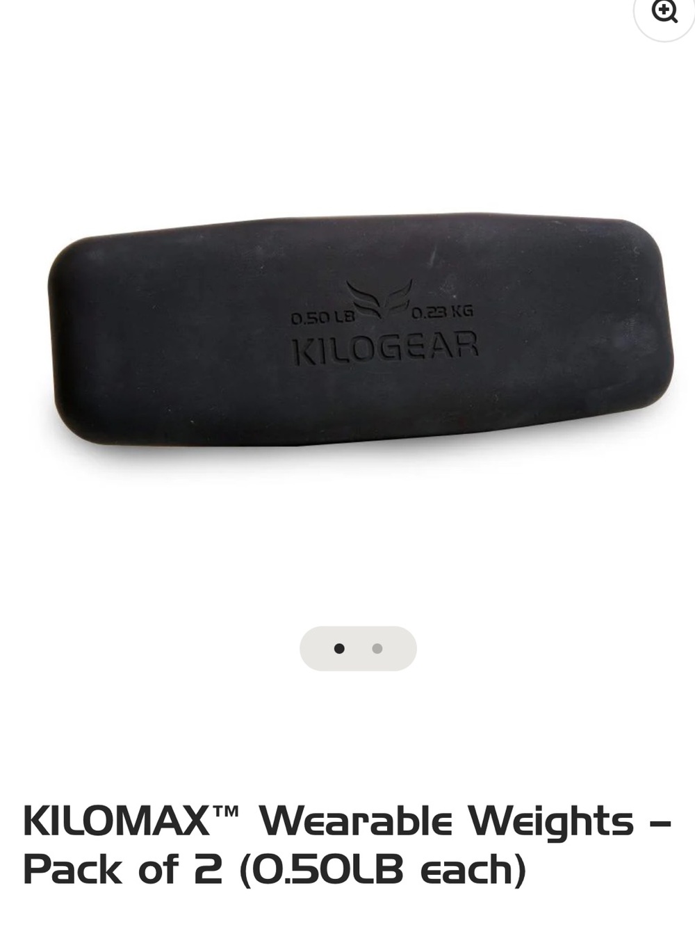 Wearable Weights Pack of 2 — Black (0.5 lb each)